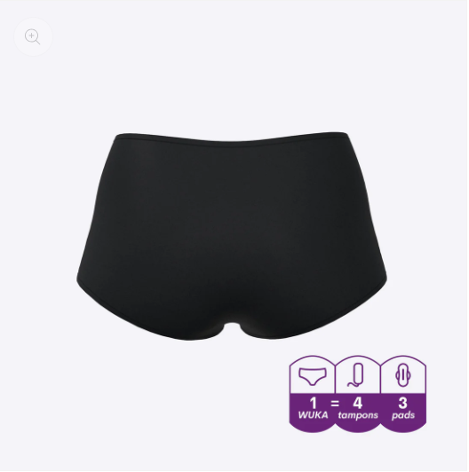 DUMMY - WUKA Stretch Boxer Short A talle medio flujo abundanteNegro - L-3XL